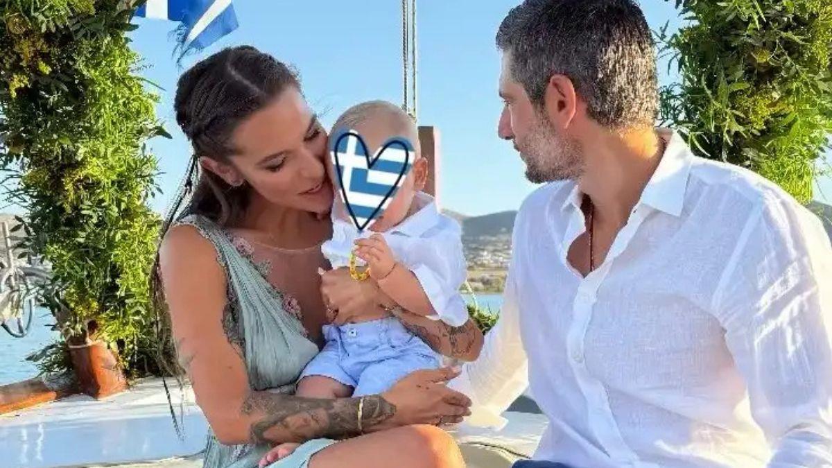 Ε. Κούρκουλου: βάφτισε τον μικρότερο γιο της στην Πάρο